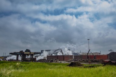 Tata Çelik (eski adıyla Corus) Hollanda sitenin Panorama görüntüsü.