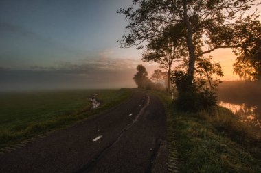 Hareket yolu, Hollanda sabahın erken saatlerinde bulanık.