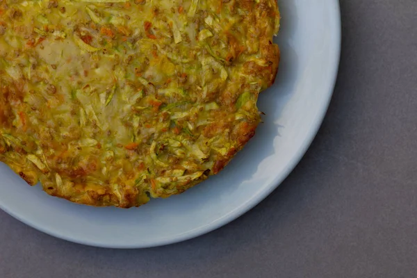 Fondo Texturizado Tortilla Con Verduras Queso Vista Desde Arriba Primer —  Fotos de Stock