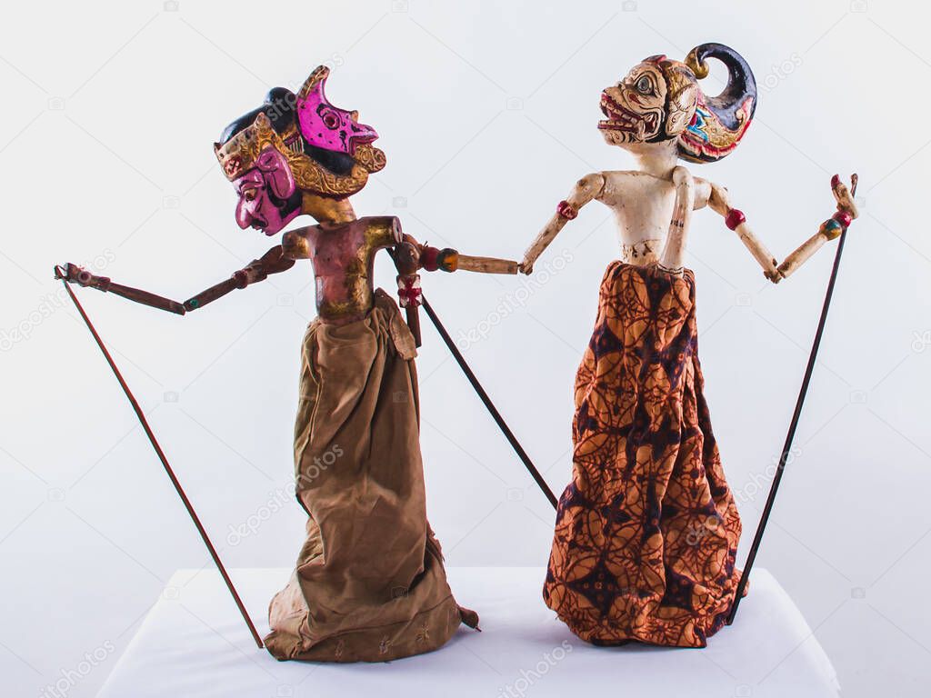 Traditional indonesian javanese puppet /doll/toys, performance scen