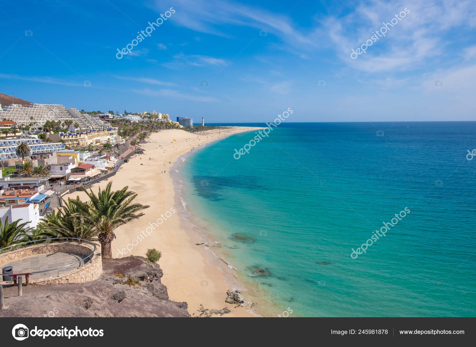 Aerial View Beach Morro Jable Playa Del Marotorral Jandia Canary