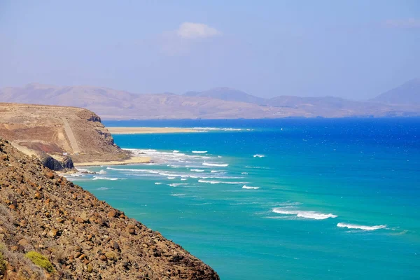 Bovenaanzicht van het strand van Sotavento, Fuerteventura. — Stockfoto