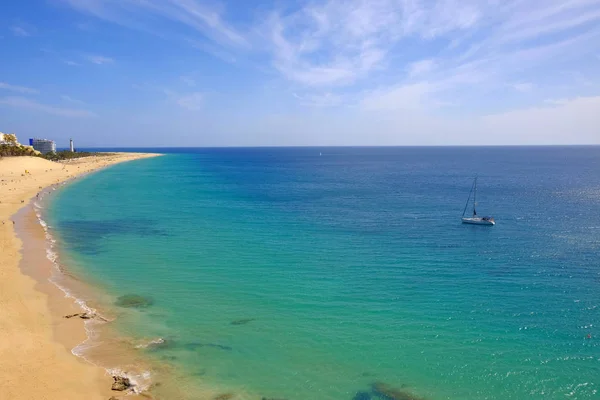 Vista aérea de la playa de Morro Jable, Fuerteventura, Canarias I — Foto de Stock