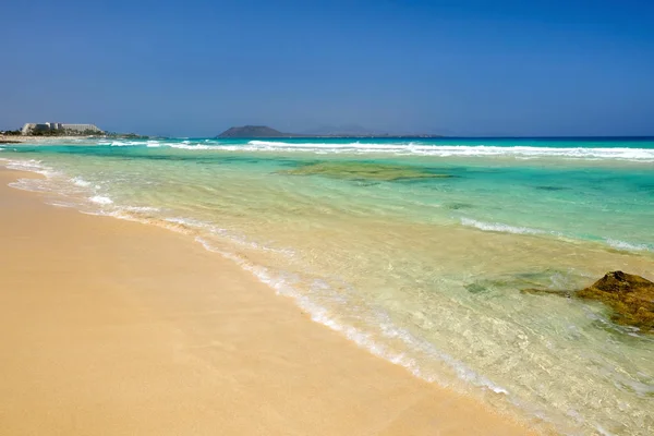 Spiaggia Corralejo a Fuerteventura, Isole Canarie . Immagini Stock Royalty Free