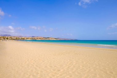 Beach Costa Calma, Fuerteventura, Kanarya Adaları.