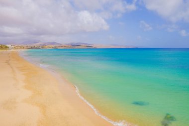 Beach Costa Calma, Fuerteventura, Kanarya Adaları.