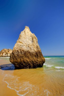 Beach Alvor Poente in Algarve, Portekiz.