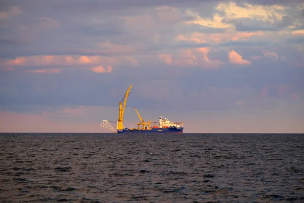 Sassnitz Germany Ktober 2020 Sassnitz Limanına Yakın Denizde Nord Stream Telifsiz Stok Fotoğraflar