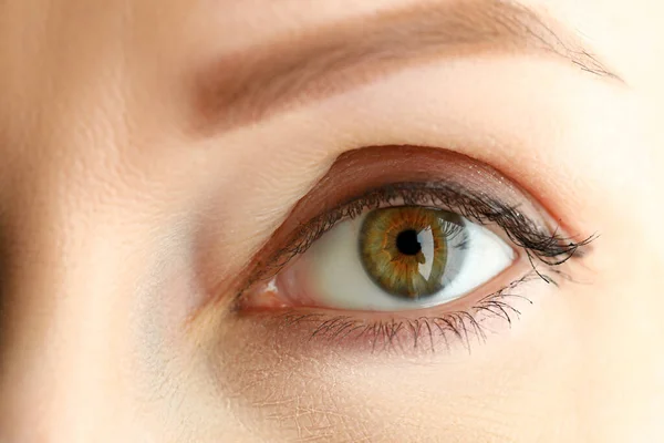 Close up view woman, correction eyebrow tattoo — Stock Photo, Image