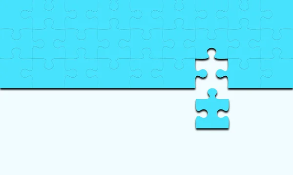 Utolsó Darab Kék Puzzle — Stock Fotó