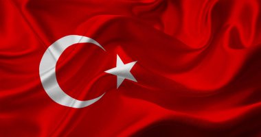 Türk bayrağı sallayarak kutlama ve özel gün için