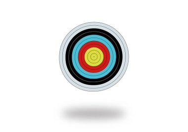 beyaz renkli hedef tahtasında