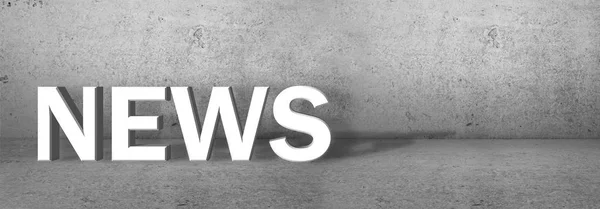 haber başlığı beyaz beton duvar