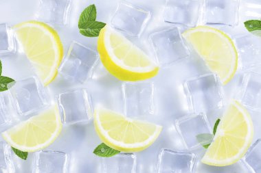 dilim limon ve nane buz küpleri