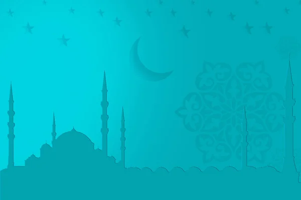 Moskén Och Mattan Mönster Ramadan Kareem Bakgrund — Stockfoto