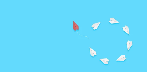 ardışık kağıt düzlemleri grubu. Kırmızı uçak grou'dan ayrılıyor.