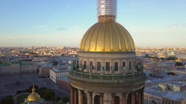 Havadan görünümü. St. Petersburg. Isakiev Meydanı, Isakievsky Katedrali.