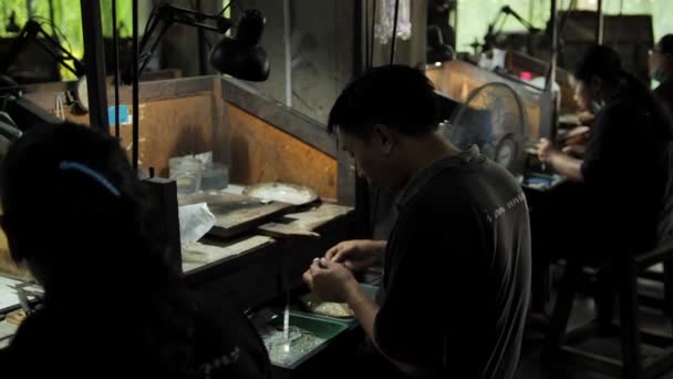 La ciudad de los maestros de la joyería en la isla de Bali — Vídeo de stock