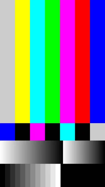 Dikey TV sinyali kaybediyor, TV ekran denemesi. Dikey çizgili renkli televizyon test ekranı. Televizyon, medya, hata, arıza ve klasik tasarım için klasik retro sinyal illüstrasyonuName.