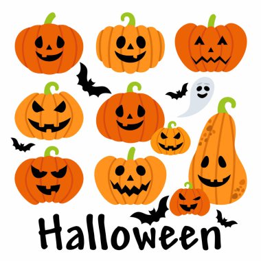 Cadılar Bayramı Balkabağı boo turuncu