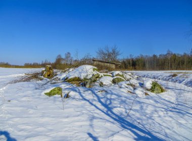 Sonsuz expanses 2018 Kış karla kaplı Latgale