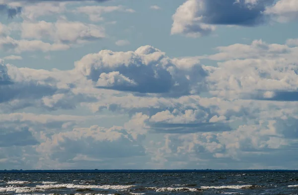 Дикий берег Балтійського моря з пінними хвилями. — стокове фото