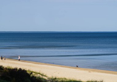 Sakin deniz. Baltık Denizi Riga Körfezi.