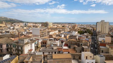 aerial view of the town of palermo in sicily