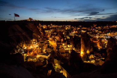 Gece görünümü, Kapadokya, Türkiye