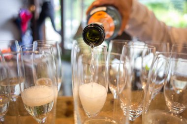 bardak şampanya tablo ile