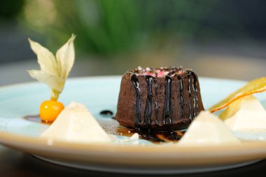 lezzetli çikolatalı kek, lav kek