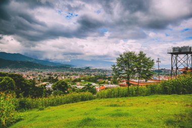 Kathmandu şehir sermaye, Nepal, kuş gözü görünümü Kathmandu şehir arka, üst görünüm Kathmandu şehir, Himalaya Dağları ile havadan görünümü.