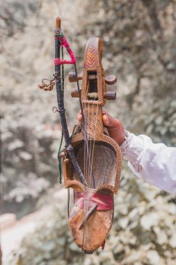 Sarangi, geleneksel bir Nepal müzik aleti.