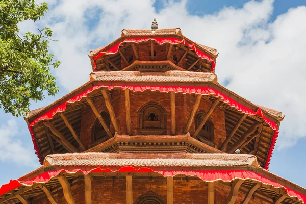 Templo Recém Construído Após Terremoto Maciço Kathmandu Durbar Square Kathmandu — Fotografia de Stock