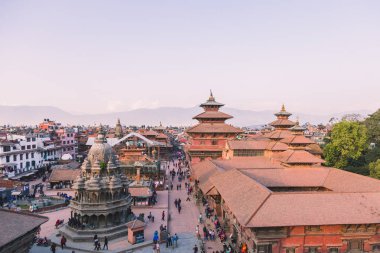 Katmandu, Nepal - Ekim 26,2018: Patan Tapınak, Patan Durbar Meydanı Lalitpur, Nepal merkezinde yer almaktadır. Tümü Unesco Dünya Mirasları olan üç Durbar Kare Katmandu Vadisi'nde biridir.