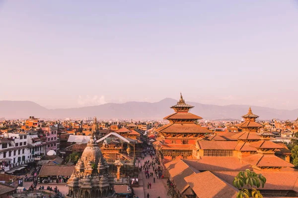 寺パタン パタンのダルバール広場はラリトプル ネパールの中心部に位置しています みな世界遺産カトマンズ盆地における つのダルバール広場の一つです — ストック写真