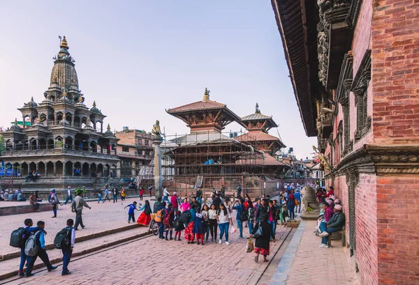 カトマンズ ネパール 2018 寺パタン パタンのダルバール広場は ラリトプール ネパールの中心部に位置しています みな世界遺産カトマンズ盆地における つのダルバール広場の一つです — ストック写真