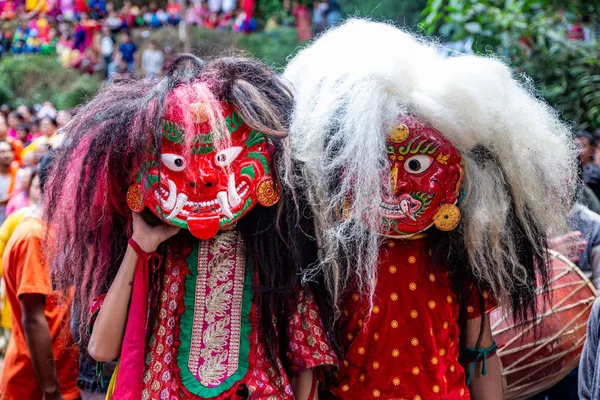 Lakhey'in Yüzleri,Nepallakheyleri — Stok fotoğraf