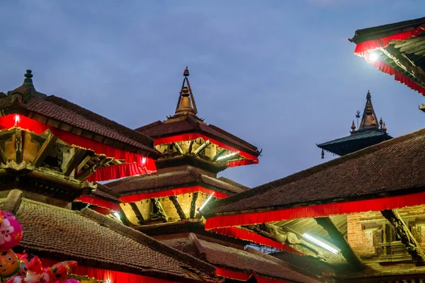 Barevný Pohled Chrámy Náměstí Kathmandu Durbar Kathmandu Nepál — Stock fotografie