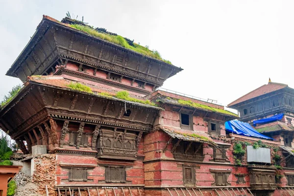 Basantapur Durbar Square Katmandu Renovering Efter Gorkha Jordbävning Stockfoto