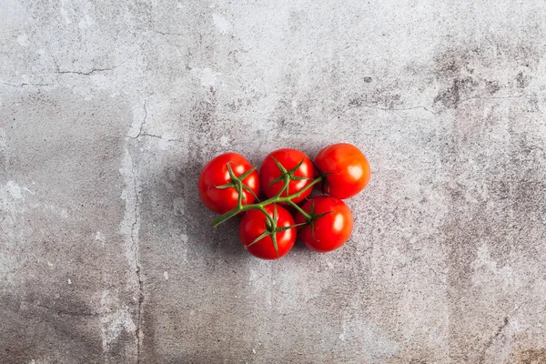 Ett Gäng Röda Mogna Färska Tomater Sten Yta Kopia Utrymme — Stockfoto
