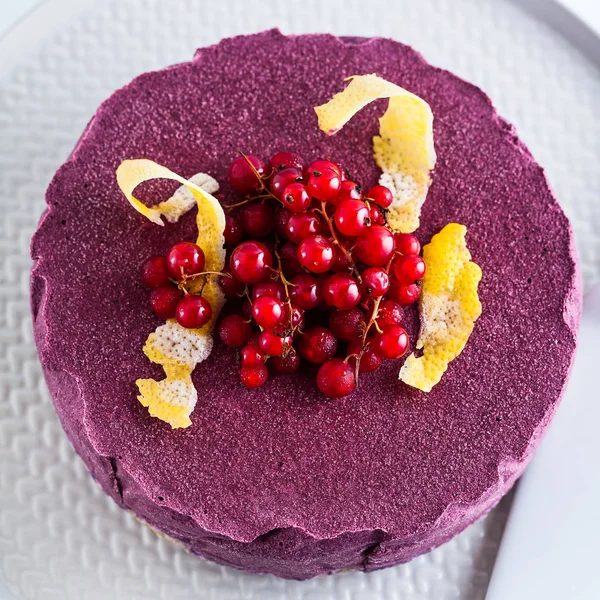 Raw Vegan Cake Cashew Nuts Blueberries Healthy Sweets Milk Flour — Stock Photo, Image