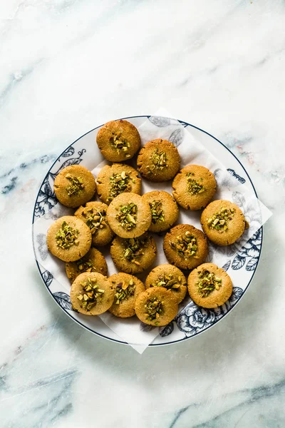 Hausgemachte Kekse Mandel Und Sesamkekse Mit Pistazien Gesunde Vegane Glutenfreie — Stockfoto