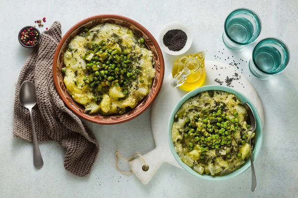 Vegan Pizzoccheri Блюдо Адаптовані Рецепт Італійської Кухні Здорової Клейковини Вільний — стокове фото