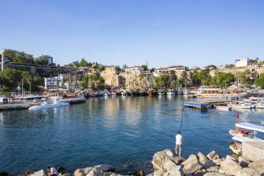 Türkiye, Antalya - 16 Mayıs 2018: Antalya tarihi Kaleici Limanı.