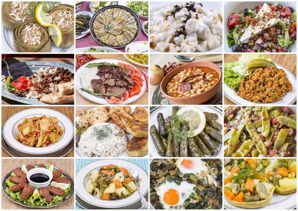 Collage Delicious Various Dishes — Foto de Stock
