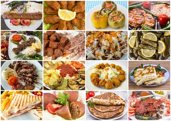 Collage Delicious Various Dishes — Fotografie, imagine de stoc