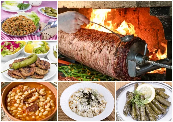 Collage Deliciosos Platos Varios — Foto de Stock