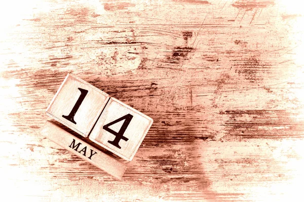 Calendario Madera Con Fecha Mayo — Foto de Stock