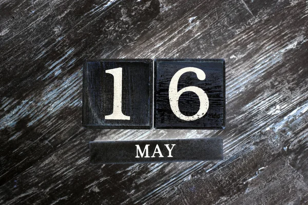 Wooden Calendar Date May — Stockfoto